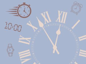 Zeit - verschiedene Uhren als Grafikcollage