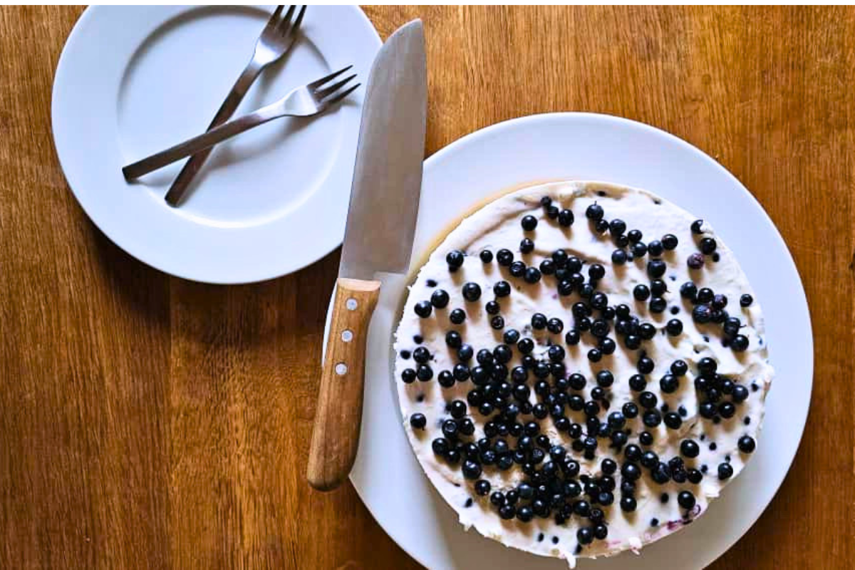 Joghurt-Sahne-Torte mit frischen Blaubeeren Vorschau Beitrag Web