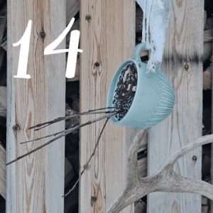 14 Tässchen Vogelfutter Adventskalender DIY