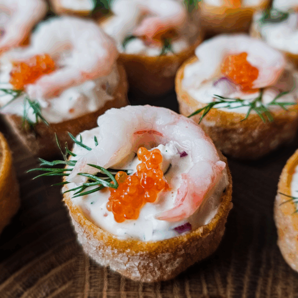 Fingerfood Croustaden Krabben