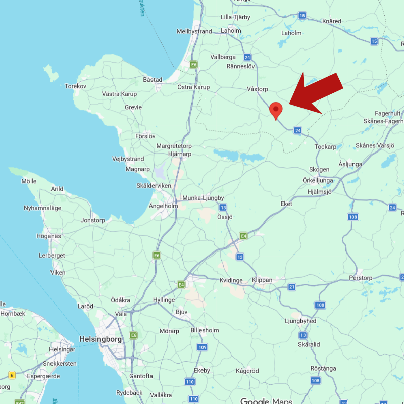 Landkarte Ferienhaus in Südschweden