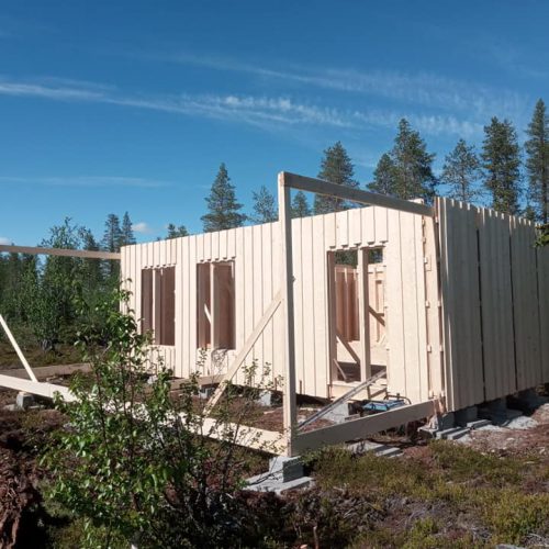 Bauen in Lappland - Außenwände stehen